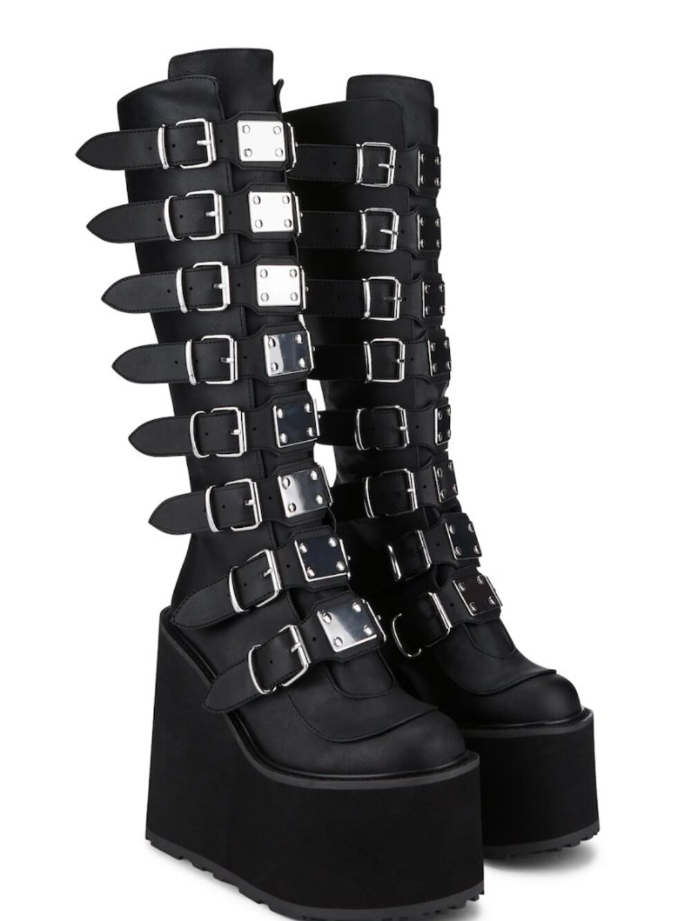 Demonia Swing-81 Platform Knee Boots